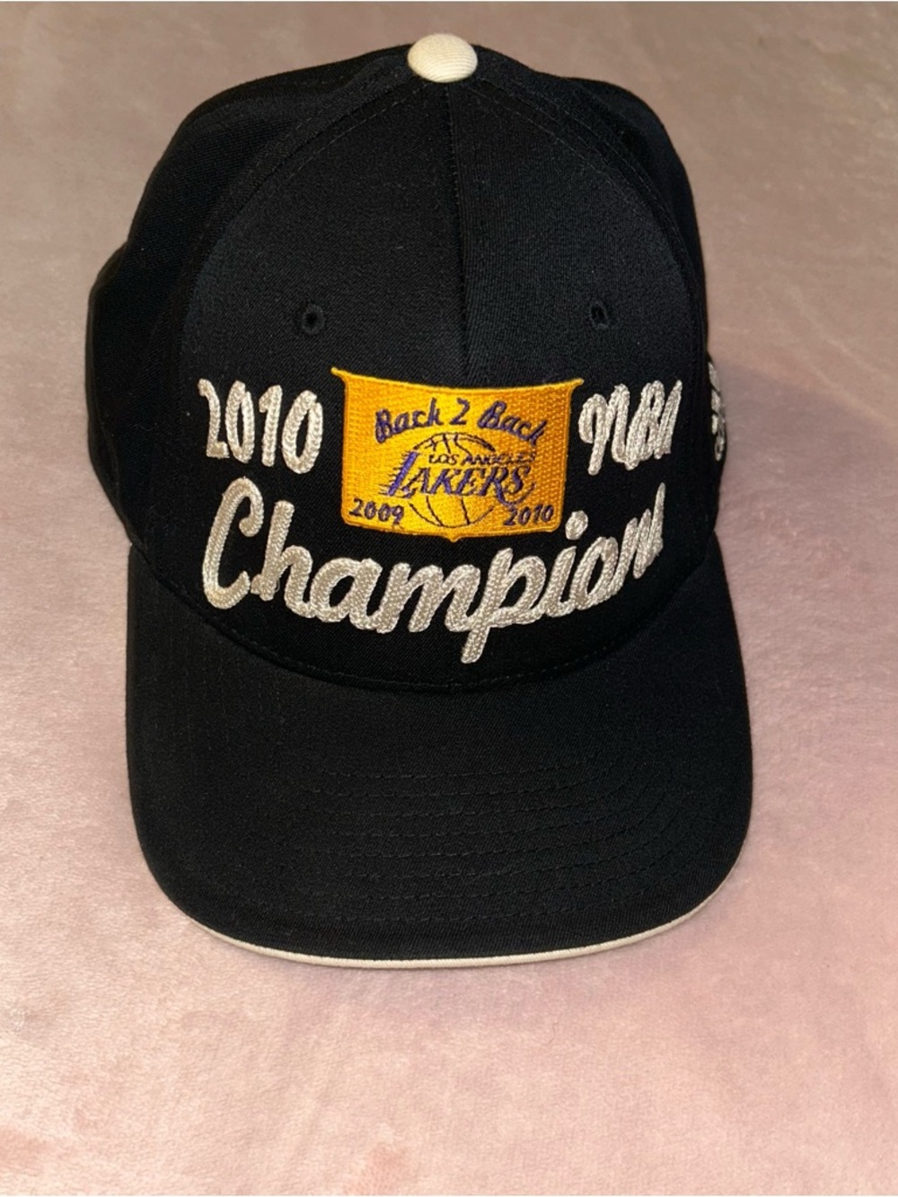 Vintage NBA Lakers 2010 back to back championship hat embroidered adidas OSFA